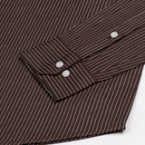 Orter Brown Pin Stripes Button Down Premium Cotton Shirt - John Ellies