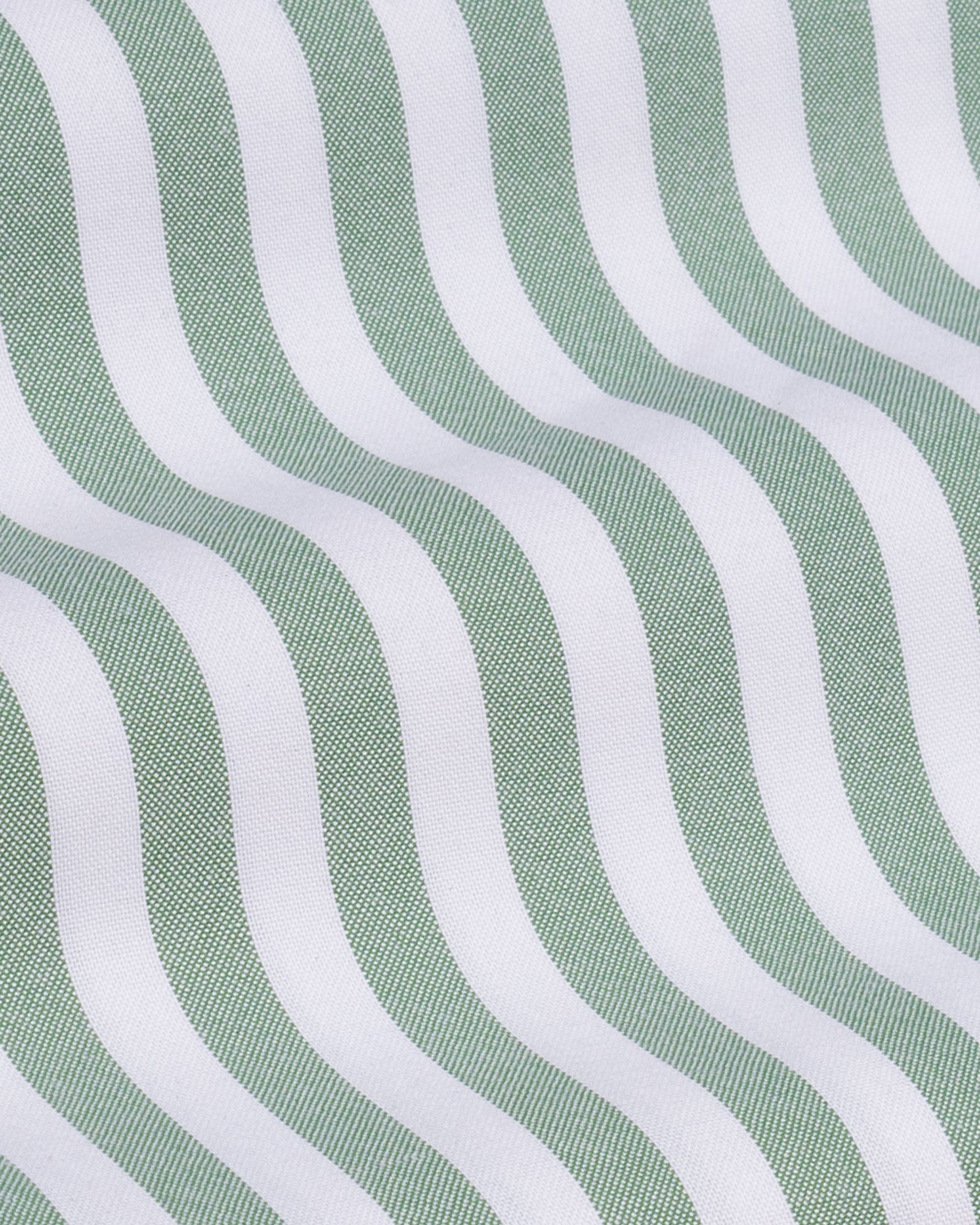 Layt Green Stripes Oxford Cotton Shirt - John Ellies