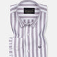 Layt Purple Stripes Oxford Cotton Shirt - John Ellies