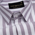 Layt Purple Stripes Oxford Cotton Shirt - John Ellies