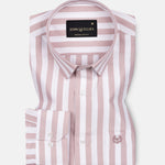 Layt Pink Stripes Oxford Cotton Shirt - John Ellies