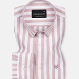 Layt Pink Stripes Oxford Cotton Shirt - John Ellies