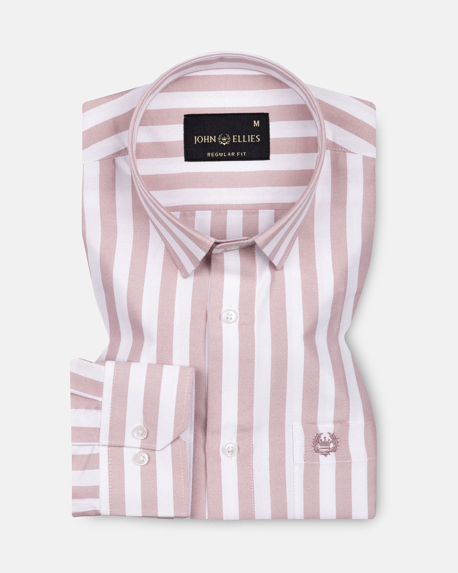 Layt Pink Stripes Oxford Cotton Shirt - John Ellies
