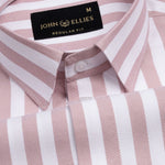 Layt Pink Stripes Oxford Cotton Shirt - John Ellies