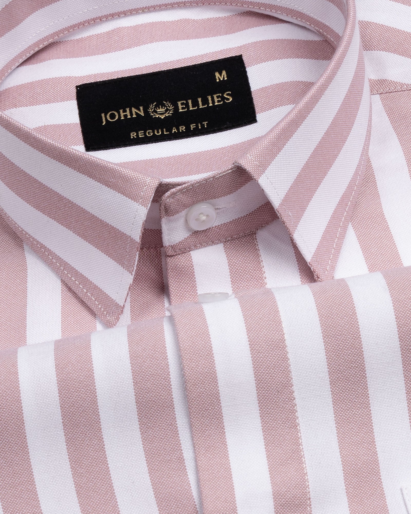 Layt Pink Stripes Oxford Cotton Shirt - John Ellies