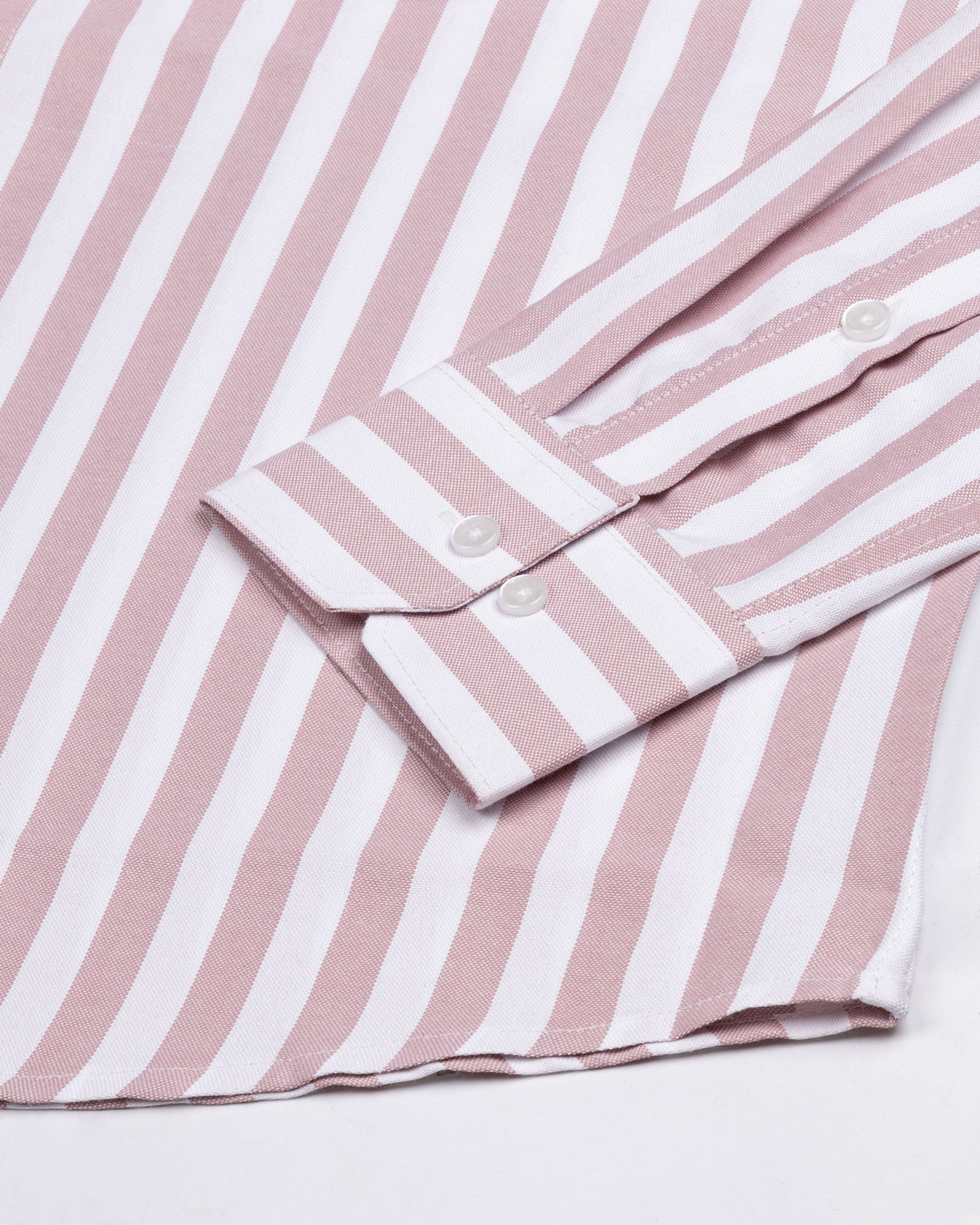 Layt Pink Stripes Oxford Cotton Shirt - John Ellies