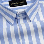 Layt Blue Stripes Oxford Cotton Shirt - John Ellies
