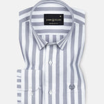 Layt Grey Stripes Oxford Cotton Shirt - John Ellies