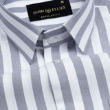 Layt Grey Stripes Oxford Cotton Shirt - John Ellies