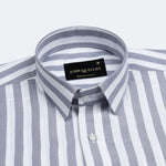 Layt Grey Stripes Oxford Cotton Shirt - John Ellies