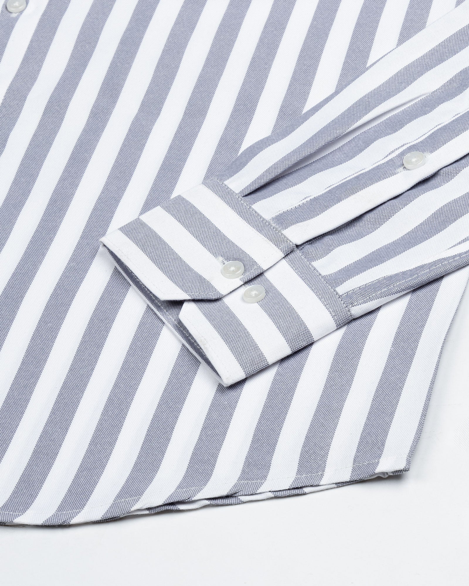 Layt Grey Stripes Oxford Cotton Shirt - John Ellies