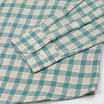 Qevan Green Check Button Down Linen Shirt - John Ellies