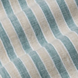Qevan Green Stripe Button Down Linen Shirt - John Ellies