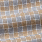 Qevan Grey Check Button Down Linen Shirt - John Ellies