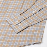 Qevan Grey Check Button Down Linen Shirt - John Ellies