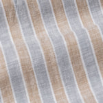 Qevan Grey Stripe Button Down Linen Shirt - John Ellies