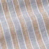 Qevan Grey Stripe Button Down Linen Shirt - John Ellies