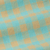 Qevan Lime With Gold Check Button Down Linen Shirt - John Ellies