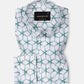 Celith Green Cube Linen Printed Shirt - John Ellies