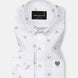 Celith White Triangle Linen Printed Shirt - John Ellies