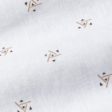 Celith White Triangle Linen Printed Shirt - John Ellies