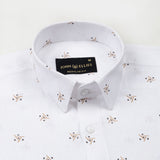 Celith White Triangle Linen Printed Shirt - John Ellies
