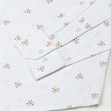 Celith White Triangle Linen Printed Shirt - John Ellies