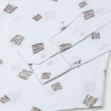 Celith White Scribble Linen Printed Shirt - John Ellies