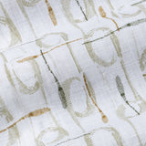 Celith Olive Abstract Linen Printed Shirt - John Ellies