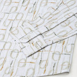 Celith Olive Abstract Linen Printed Shirt - John Ellies
