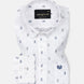 Celith White Motifs Linen Printed Shirt - John Ellies