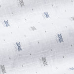 Celith White Motifs Linen Printed Shirt - John Ellies