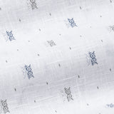 Celith White Motifs Linen Printed Shirt - John Ellies
