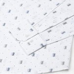 Celith White Motifs Linen Printed Shirt - John Ellies