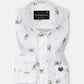 Celith White Leaf Linen Printed Shirt - John Ellies