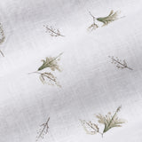 Celith White Leaf Linen Printed Shirt - John Ellies