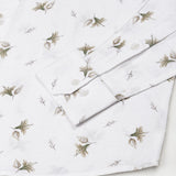 Celith White Leaf Linen Printed Shirt - John Ellies