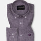 Zinots Purple Houndstooth Check Button Down Linen Shirt - John Ellies
