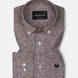 Zinots Brown Houndstooth Check Button Down Linen Shirt - John Ellies