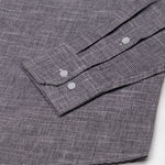 Zinots Black Houndstooth Check Button Down Linen Shirt - John Ellies