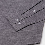 Zinots Black Houndstooth Check Button Down Linen Shirt - John Ellies