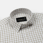 Asford Tan Hidden Button Down Oxford Cotton Shirt - John Ellies