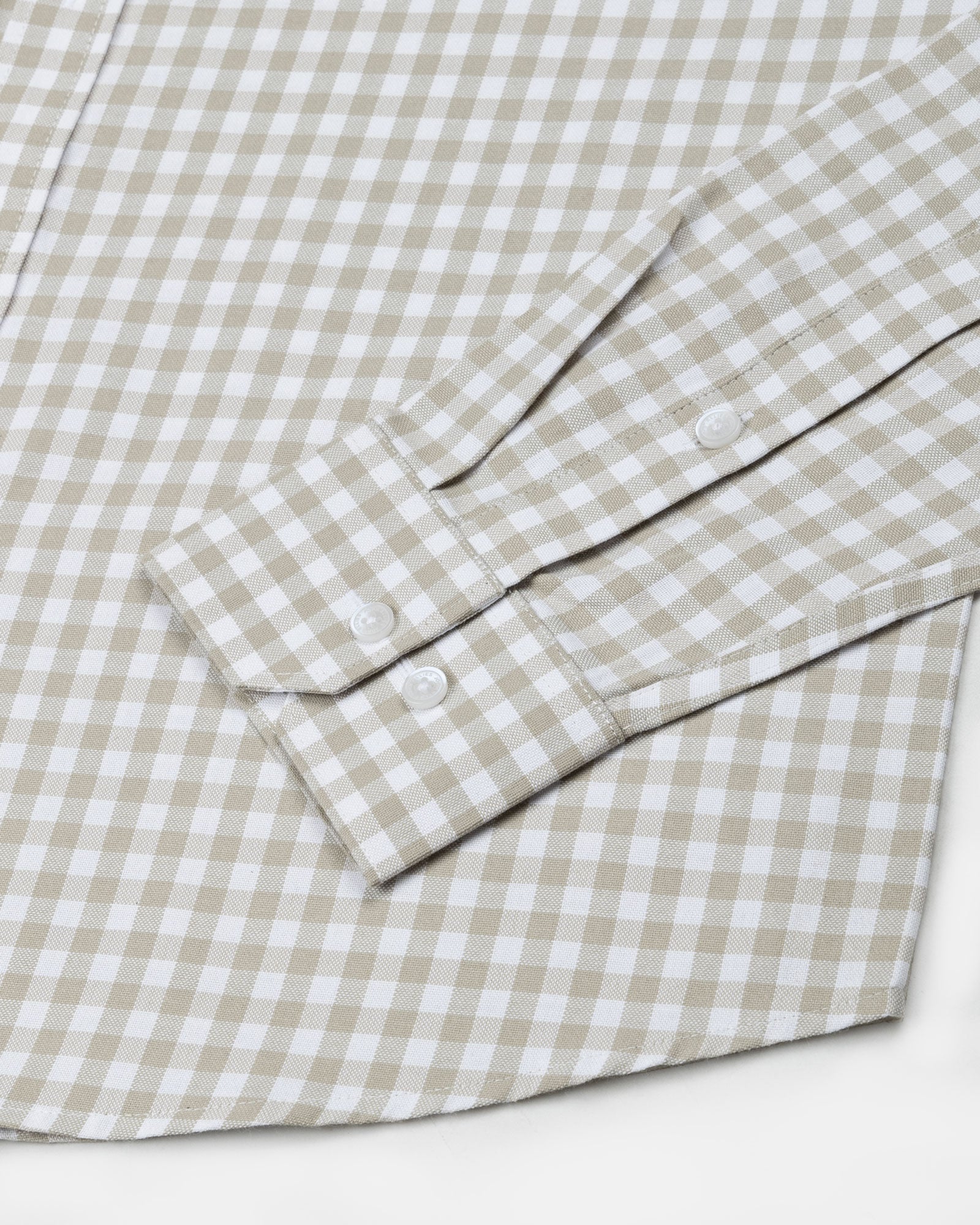 Asford Tan Hidden Button Down Oxford Cotton Shirt - John Ellies