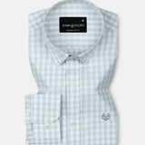 Asford Olive Hidden Button Down Oxford Cotton Shirt - John Ellies