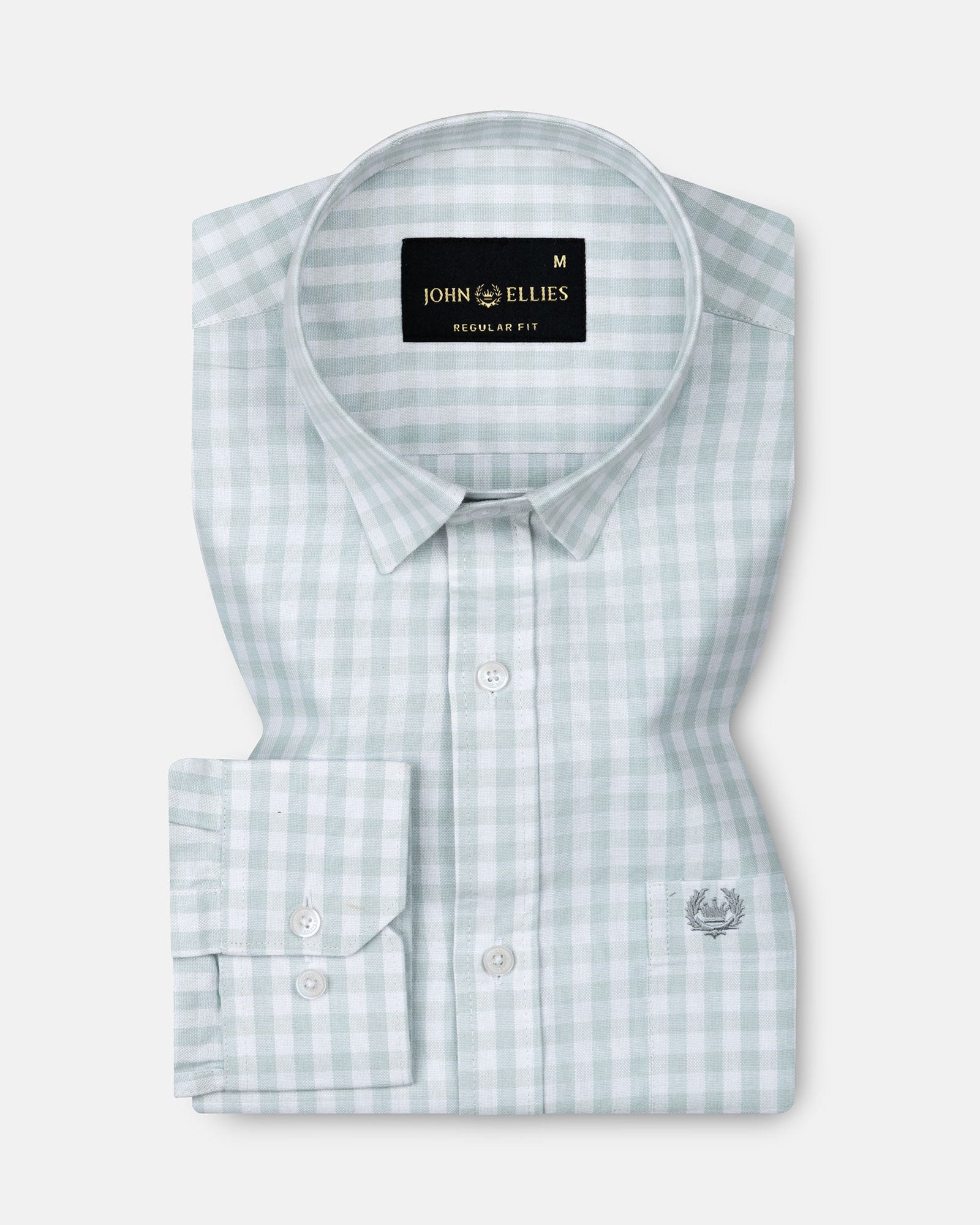 Asford Olive Hidden Button Down Oxford Cotton Shirt - John Ellies