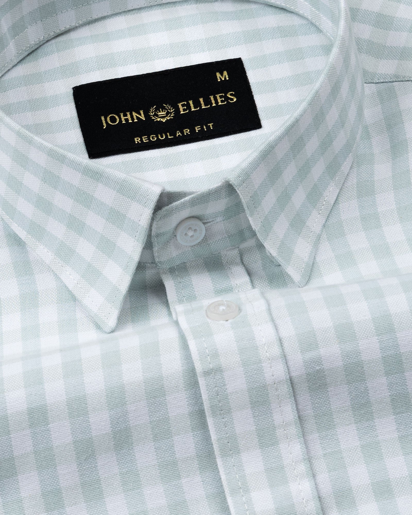 Asford Olive Hidden Button Down Oxford Cotton Shirt - John Ellies