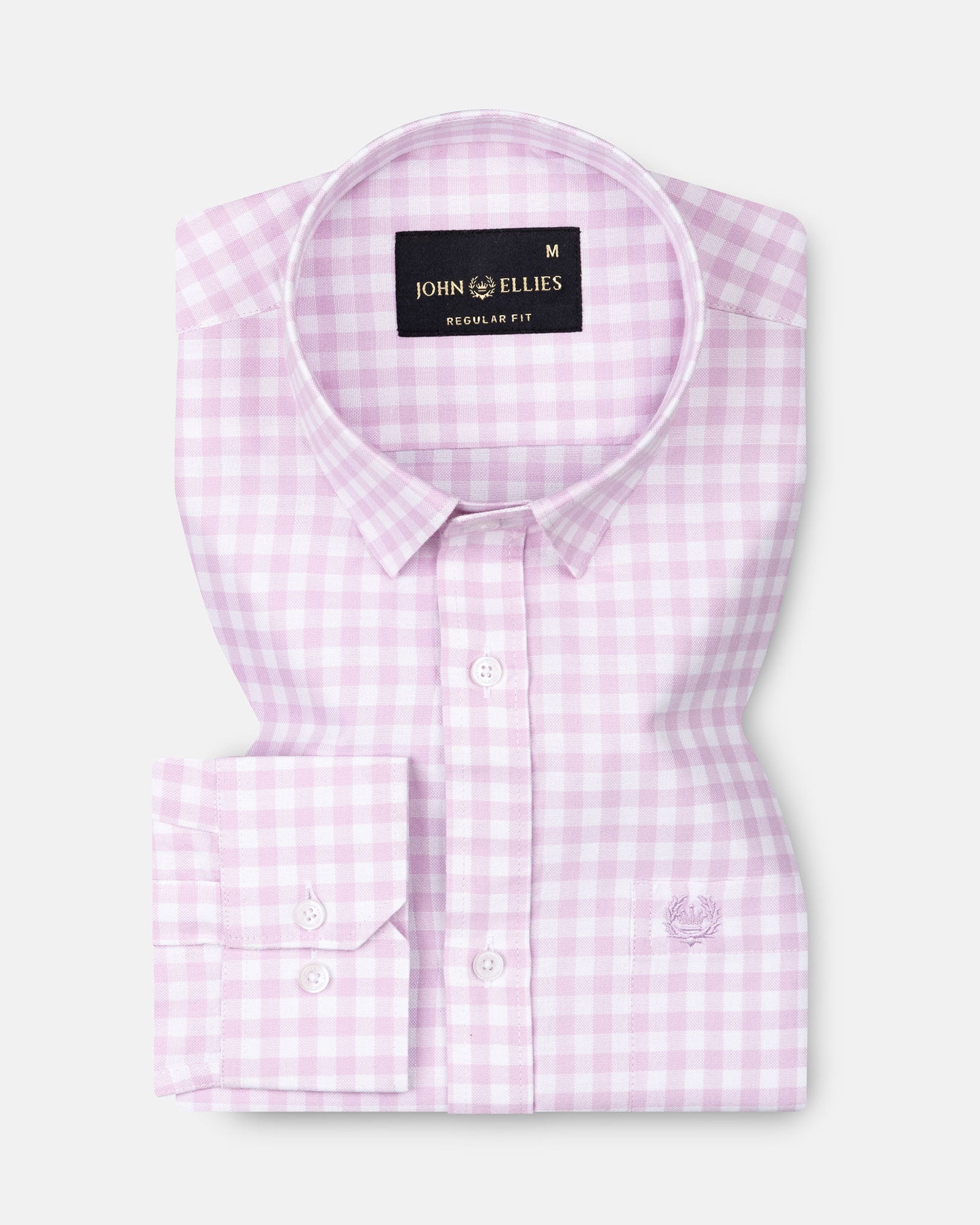 Asford Pink Hidden Button Down Oxford Cotton Shirt - John Ellies