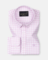 Asford Pink Hidden Button Down Oxford Cotton Shirt