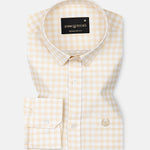 Asford Yellow Hidden Button Down Oxford Cotton Shirt - John Ellies