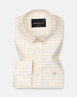 Asford Yellow Hidden Button Down Oxford Cotton Shirt